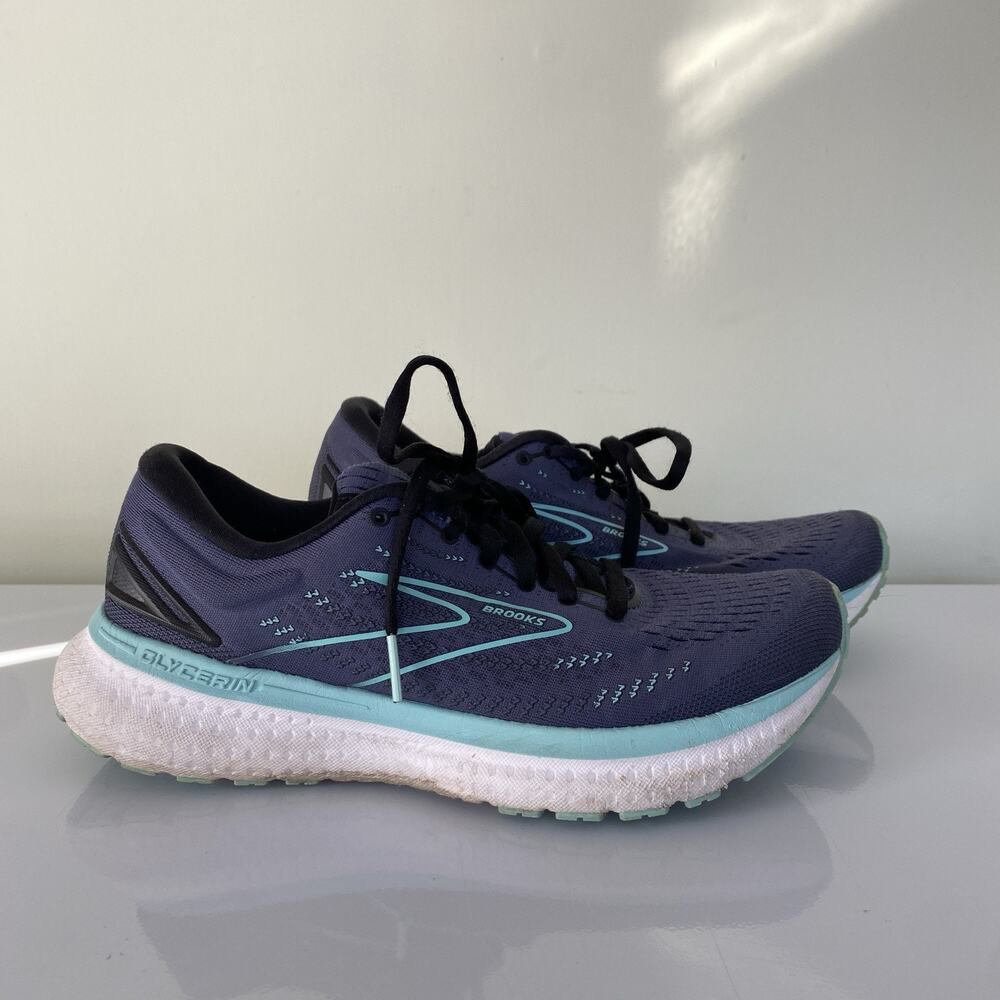 Brooks Glycerin 19 Womens 8 Shoes Blue Running Walking Sneaker 1203431B473‎